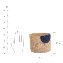 4-tlg. Korbset Handgefertigt Aus Raffia ISALO In Natur-Blau -Zuhause Dekoration Store butlers 4 tlg korbset handgefertigt aus raffia isalo in natur blau 2