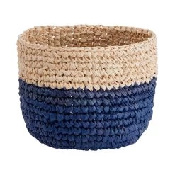 4-tlg. Korbset Handgefertigt Aus Raffia ISALO In Natur-Blau -Zuhause Dekoration Store butlers 4 tlg korbset handgefertigt aus raffia isalo in natur blau 7