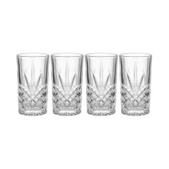 4x Longdrinkgläser Aus Kristallglas 330ml CRYSTAL CLUB In Transparent