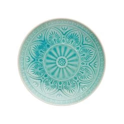 4x Teller Ø25cm SUMATRA In Türkis -Zuhause Dekoration Store butlers 4x teller o25cm sumatra in turkis 2