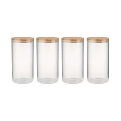 4x Vorratsgläser 2300ml WOODLOCK In Transparent