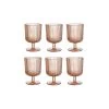 6x Weingläser Mit Rillen 250ml CHELSEA In Pastellorange -Zuhause Dekoration Store butlers 6x weinglaser mit rillen 250ml chelsea in pastellorange