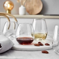 Bestseller -Zuhause Dekoration Store butlers 6x weissweinglaser ohne stiel 460ml senza in transparent 1