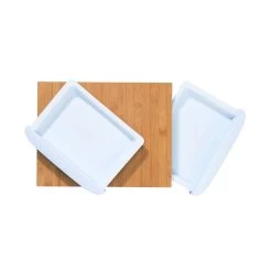 Bambusbrett Mit 2 Auffangschalen L 32 X B 25cm BAMBOO In Weiß 8 Bambusbrett Mit 2 Auffangschalen L 32 X B 25cm BAMBOO In Weiß -Zuhause Dekoration Store butlers bambusbrett mit 2 auffangschalen l 32 x b 25cm bamboo in weiss 2