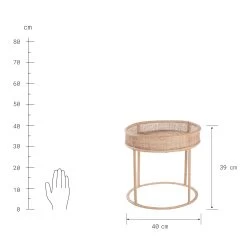Beistelltisch Höhe 39cm BOHO LOUNGE In Natur -Zuhause Dekoration Store butlers beistelltisch hohe 39cm boho lounge in natur 2