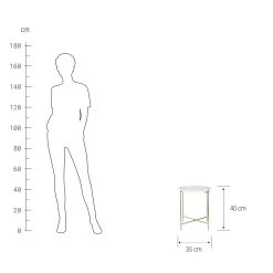 Beistelltisch Mit Marmorplatte MARBLE In Weiß -Zuhause Dekoration Store butlers beistelltisch mit marmorplatte marble in weiss 2