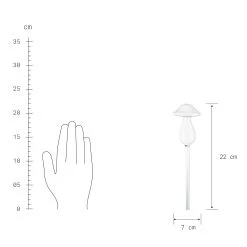 Bewässerungspilz Höhe 22cm RAINDROPS In Transparent -Zuhause Dekoration Store butlers bewasserungspilz hohe 22cm raindrops in transparent 2