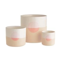 Blumentopf Ø11cm SUNSET In Beige-Pastellorange -Zuhause Dekoration Store butlers blumentopf o11cm sunset in beige pastellorange 2