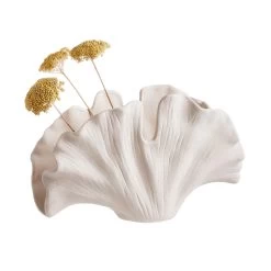 Deko-Objekt Blatt Höhe 21cm GINKGO In Creme -Zuhause Dekoration Store butlers deko objekt blatt hohe 21cm ginkgo in creme 2