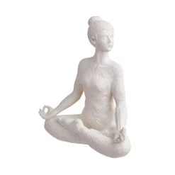 Deko Statue Höhe 24cm LOTUS In Weiß -Zuhause Dekoration Store butlers deko statue hohe 24cm lotus in weiss 2