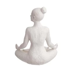 Deko Statue Höhe 24cm LOTUS In Weiß -Zuhause Dekoration Store butlers deko statue hohe 24cm lotus in weiss 6