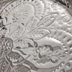 Deko-Teller Floral Ø37cm ORIENTAL LOUNGE In Silber -Zuhause Dekoration Store butlers deko teller floral o37cm oriental lounge in silber 2