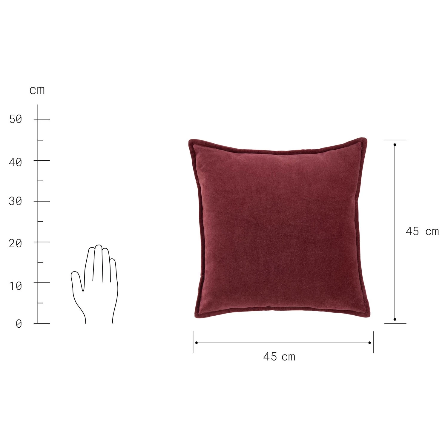 Dekokissen COTTON VELVET In Rot 8 Dekokissen COTTON VELVET In Rot – Bild 6