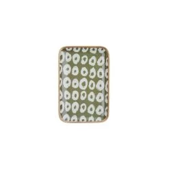 Dekotablett L 15 X B 10cm PATTERY In Olivgrün