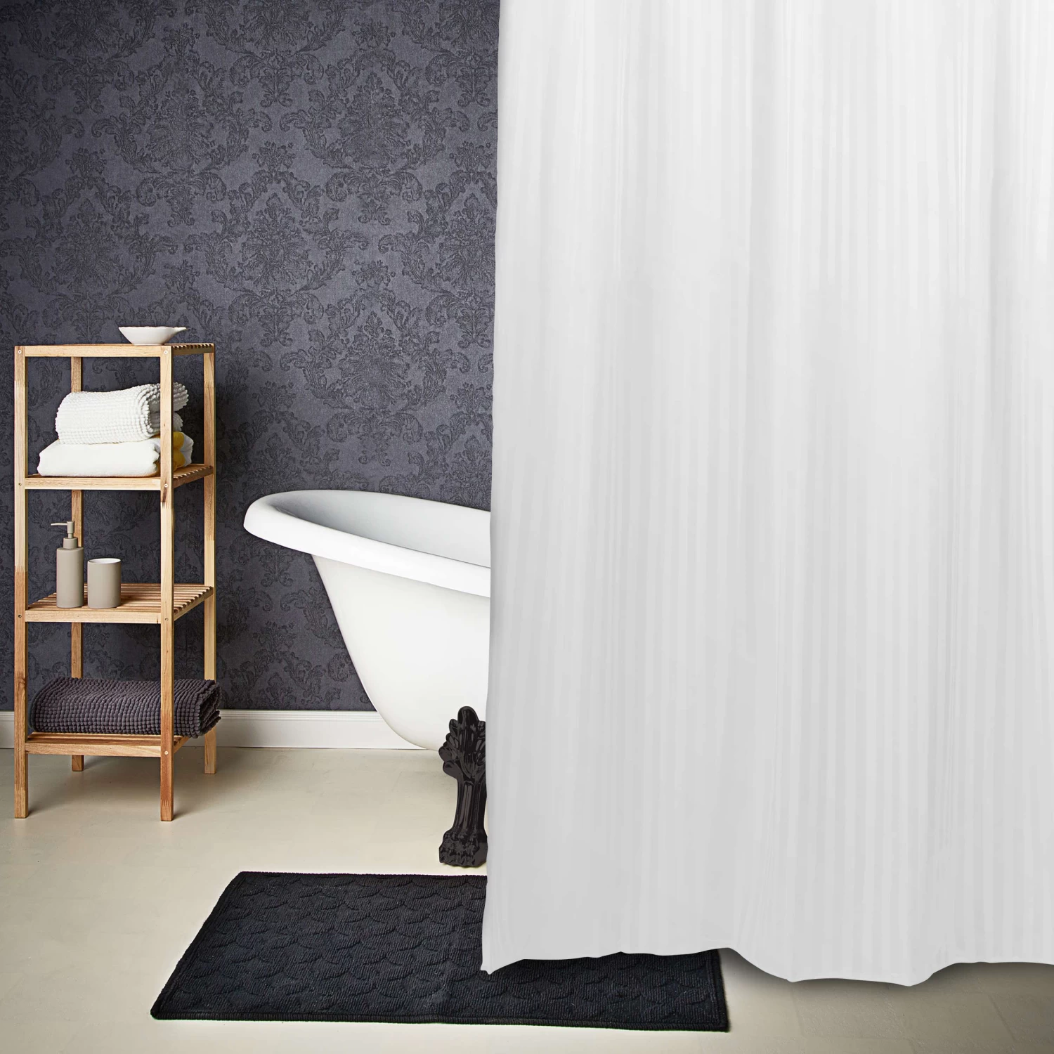 Duschvorhang Streifen WET WET WET In Weiß 7 Duschvorhang Streifen WET WET WET In Weiß – Bild 5