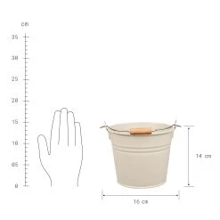 Eimer 2l ZINC In Beige -Zuhause Dekoration Store butlers eimer 2l zinc in beige 3