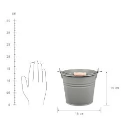 Eimer 2l ZINC In Grau -Zuhause Dekoration Store butlers eimer 2l zinc in grau 2