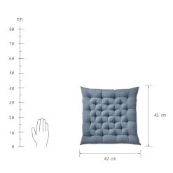 Futonkissen L 42 X B 42cm SOLID In Blau -Zuhause Dekoration Store butlers futonkissen l 42 x b 42cm solid in blau 3