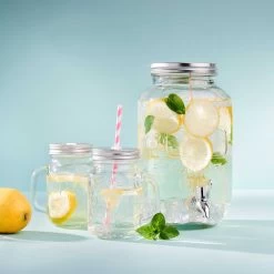 Getränkespender 3,5 L REFRESH In Transparent -Zuhause Dekoration Store butlers getrankespender 3 5 l refresh in transparent 10