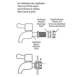 Getränkespender 3,5 L REFRESH In Transparent -Zuhause Dekoration Store butlers getrankespender 3 5 l refresh in transparent 12