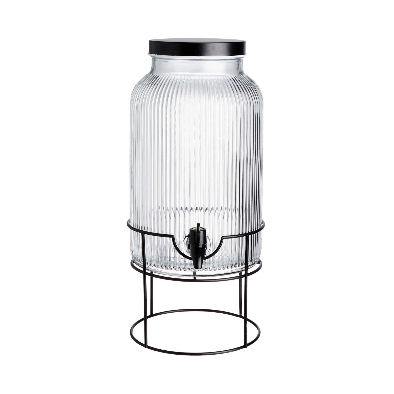 Getränkespender Mit Ständer 2 Tlg. FOUNTAIN In Transparent-Schwarz 5 Getränkespender Mit Ständer 2 Tlg. FOUNTAIN In Transparent-Schwarz – Bild 3