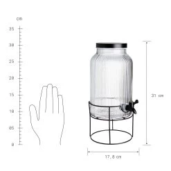 Getränkespender Mit Ständer 2 Tlg. FOUNTAIN In Transparent-Schwarz 15 Getränkespender Mit Ständer 2 Tlg. FOUNTAIN In Transparent-Schwarz -Zuhause Dekoration Store butlers getrankespender mit stander 2 tlg fountain in transparent schwarz 3