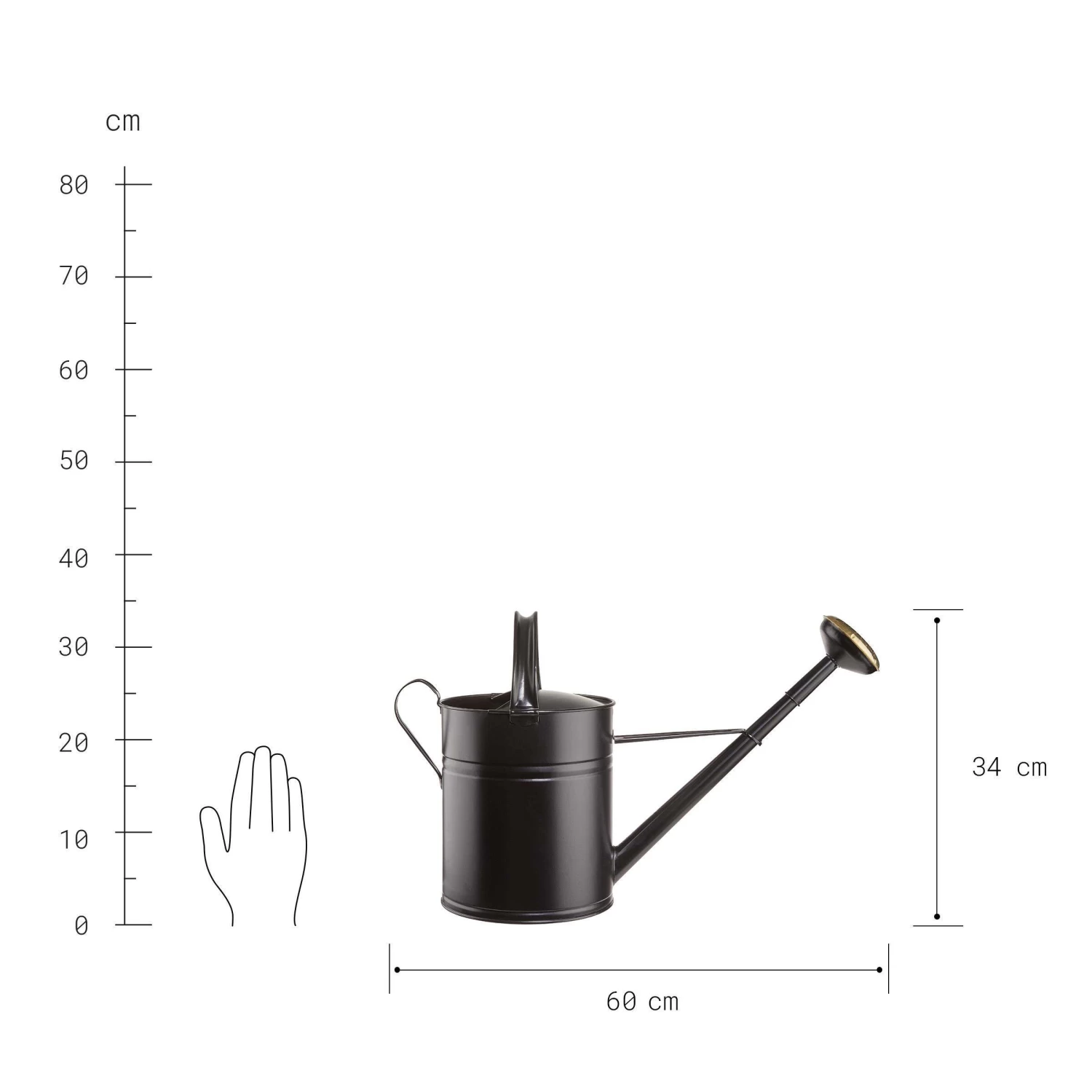 Gießkanne 8l ZINC In Schwarz 6 Gießkanne 8l ZINC In Schwarz – Bild 4