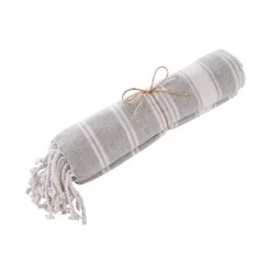 Hamamtuch L 170 X B 90cm SURFSIDE In Hellgrau -Zuhause Dekoration Store butlers hamamtuch l 170 x b 90cm surfside in hellgrau 3