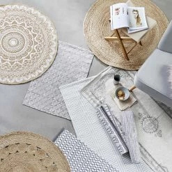 Hanf-Teppich Mit Lochmuster Ø110cm ALL NATURE In Natur -Zuhause Dekoration Store butlers hanf teppich mit lochmuster o110cm all nature in natur 6