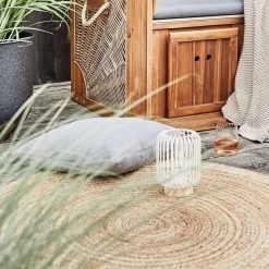 Hanf-Teppich Ø110cm ALL NATURE In Natur 16 Hanf-Teppich Ø110cm ALL NATURE In Natur -Zuhause Dekoration Store butlers hanf teppich o110cm all nature in natur 11