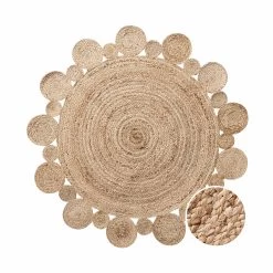 Hanf-Teppich Ø110cm ALL NATURE In Natur