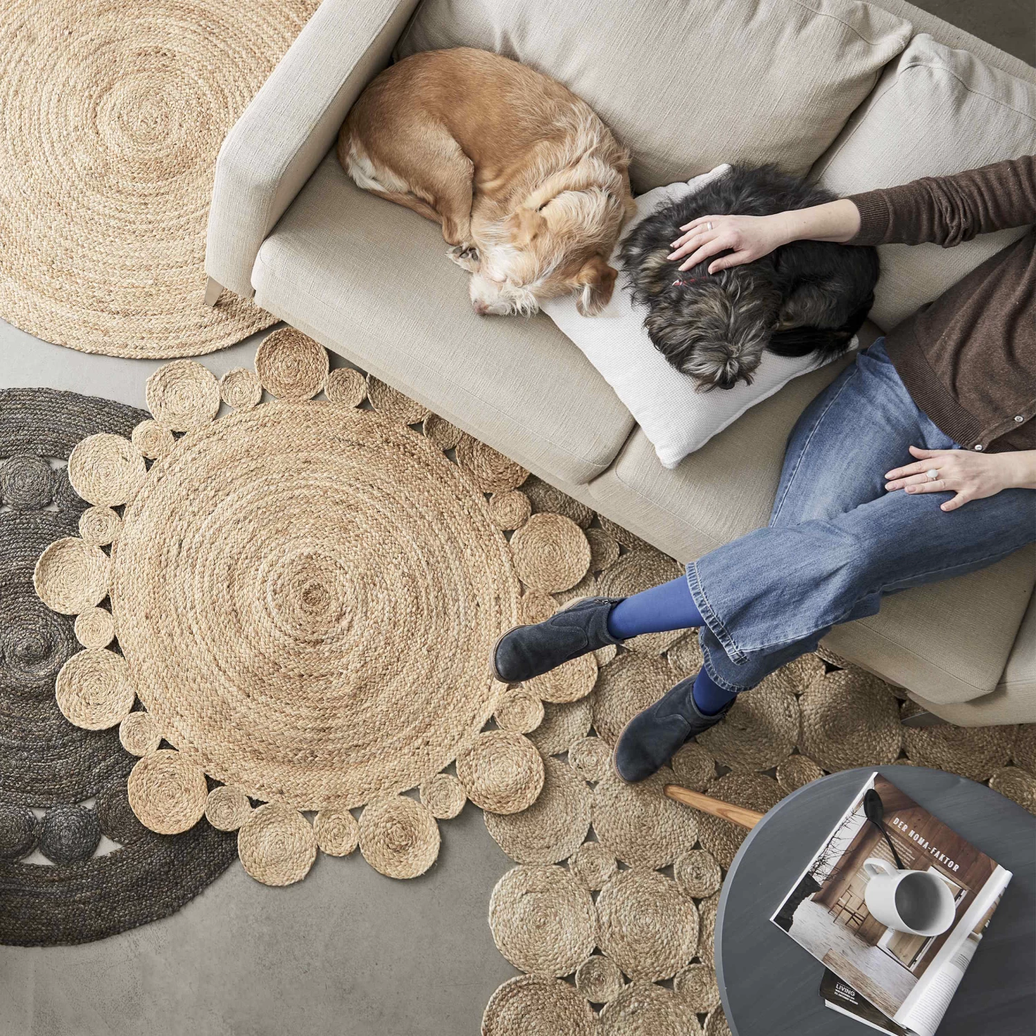 Hanf-Teppich Ø110cm ALL NATURE In Natur 8 Hanf-Teppich Ø110cm ALL NATURE In Natur – Bild 6