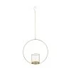Hängedeko-Ring Mit Glaseinsatz Ø40cm LUNA In Gold -Zuhause Dekoration Store butlers hangedeko ring mit glaseinsatz o40cm luna in gold
