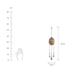 Hängedekoration "Buddha" L 55 X B 10cm BALI In Gold -Zuhause Dekoration Store butlers hangedekoration buddha l 55 x b 10cm bali in gold 2