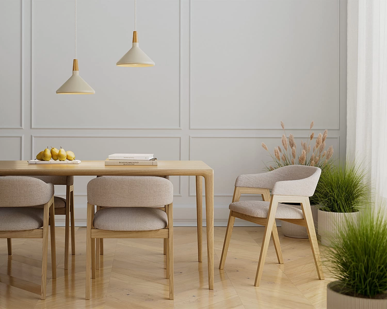 Hängeleuchte SCANDICE In Beige 4 Hängeleuchte SCANDICE In Beige – Bild 2