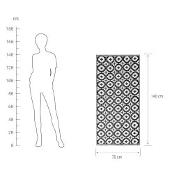 In- & Outdoor-Läufer Mosaik L 140 X B 70cm COLOUR CLASH In Schwarz-Weiß -Zuhause Dekoration Store butlers in and outdoor laufer mosaik l 140 x b 70cm colour clash in schwarz weiss 2