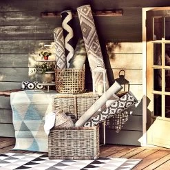 In- & Outdoor-Teppich Ethno L 150 X B 90cm COLOUR CLASH In Grau -Zuhause Dekoration Store butlers in and outdoor teppich ethno l 150 x b 90cm colour clash in grau 7