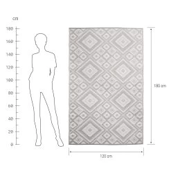 In- & Outdoor-Teppich Ethno L 180 X B 120cm COLOUR CLASH In Grau -Zuhause Dekoration Store butlers in and outdoor teppich ethno l 180 x b 120cm colour clash in grau 2