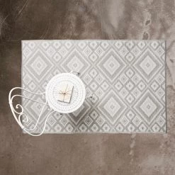 In- & Outdoor-Teppich Ethno L 180 X B 120cm COLOUR CLASH In Grau -Zuhause Dekoration Store butlers in and outdoor teppich ethno l 180 x b 120cm colour clash in grau 3