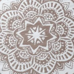 In- & Outdoor-Teppich Flora Ø150cm COLOUR CLASH In Natur-Weiß -Zuhause Dekoration Store butlers in and outdoor teppich flora o150cm colour clash in natur weiss 5