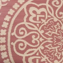 In- & Outdoor-Teppich Floral L 180 X B 118cm COLOUR CLASH In Hellrot-Creme -Zuhause Dekoration Store butlers in and outdoor teppich floral l 180 x b 118cm colour clash in hellrot creme 3