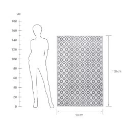 In- & Outdoor-Teppich Mosaik L 150 X B 90cm COLOUR CLASH In Taupe -Zuhause Dekoration Store butlers in and outdoor teppich mosaik l 150 x b 90cm colour clash in taupe 3