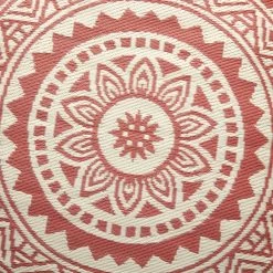 In- & Outdoor-Teppich Ø150cm COLOUR CLASH In Hellrot-Creme -Zuhause Dekoration Store butlers in and outdoor teppich o150cm colour clash in hellrot creme 3