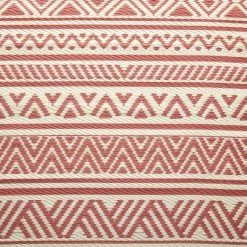 In- & Outdoor-Teppich Streifen Ø118cm COLOUR CLASH In Hellrot-Creme -Zuhause Dekoration Store butlers in and outdoor teppich streifen o118cm colour clash in hellrot creme 3