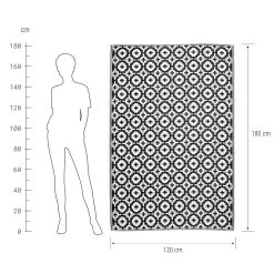 In- & Outdoorteppich Mosaik L 180 X B 120cm COLOUR CLASH In Schwarz -Zuhause Dekoration Store butlers in and outdoorteppich mosaik l 180 x b 120cm colour clash in schwarz 2