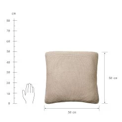 Kissen L 50 X B 50cm AVA In Taupe -Zuhause Dekoration Store butlers kissen l 50 x b 50cm ava in taupe 3