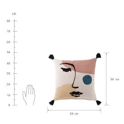 Kissen Line Art L 50 X B 50cm MOOD INDIGO In Bunt -Zuhause Dekoration Store butlers kissen line art l 50 x b 50cm mood indigo in bunt 3