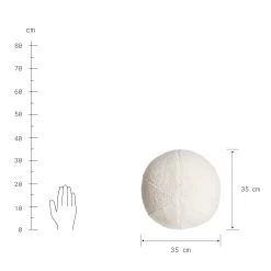 Kissen Rund Ø35cm BOB In Beige -Zuhause Dekoration Store butlers kissen rund o35cm bob in beige 3