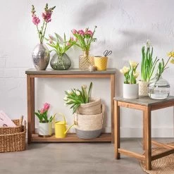 Konsole Mit Zementplatte CONCRETE In Natur-Grau -Zuhause Dekoration Store butlers konsole mit zementplatte concrete in natur grau 7