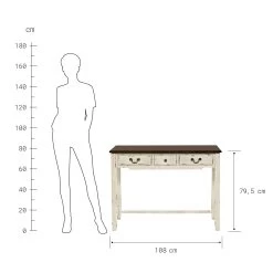 Konsolentisch Mit 3 Schubladen CABOTT COVE In Creme-Braun -Zuhause Dekoration Store butlers konsolentisch mit 3 schubladen cabott cove in creme braun 3